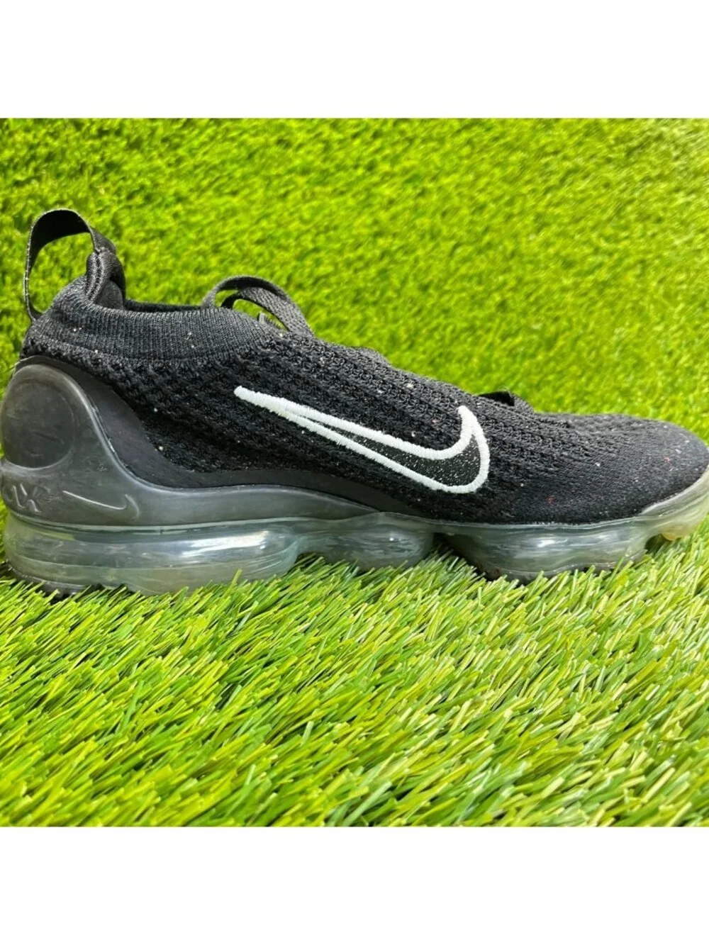 Nike Air VaporMax 2021 Flyknit Womens Size 7.5 Black Running Shoes Sneakers